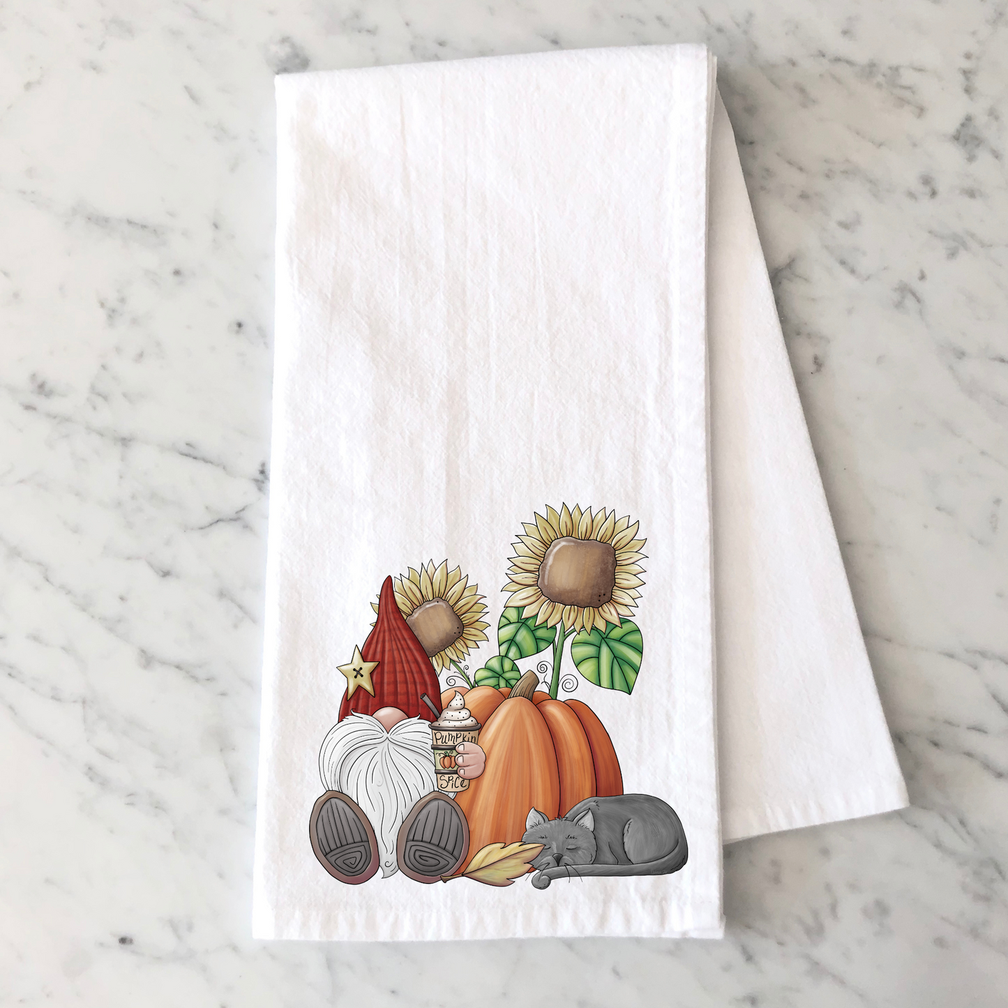 Pumpkin Gnome Kitchen Towel