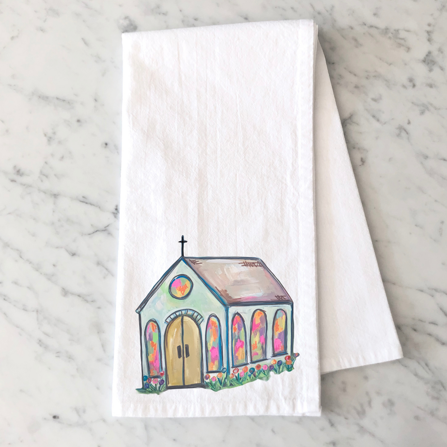 Colorful Church Kitchen Towel