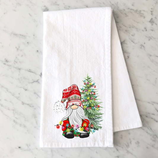 Christmas Tree Gnome Towel