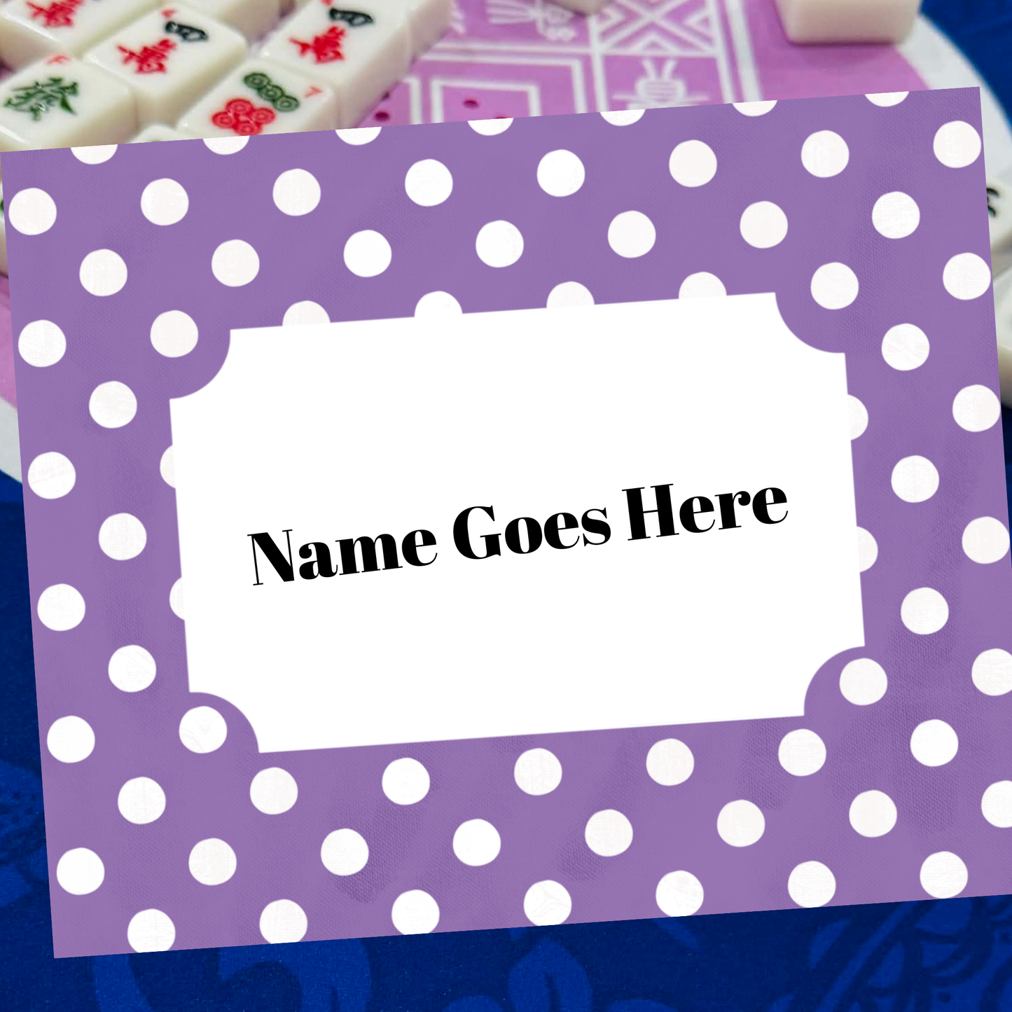 Editable Mahjong Name Card | Canva Template | Printable Sleeve Insert PR