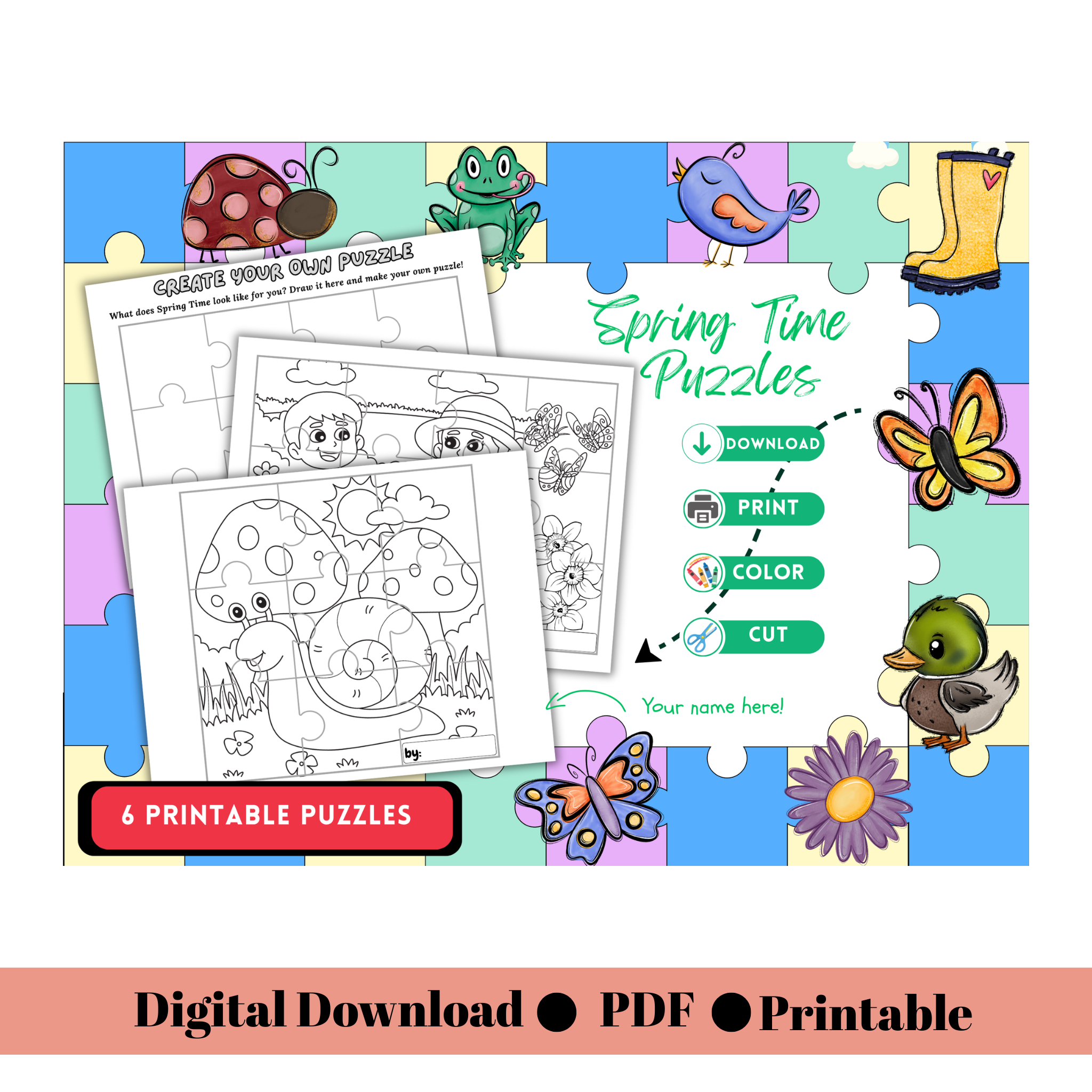 Springtime Puzzle Printable – Mississippi Mae