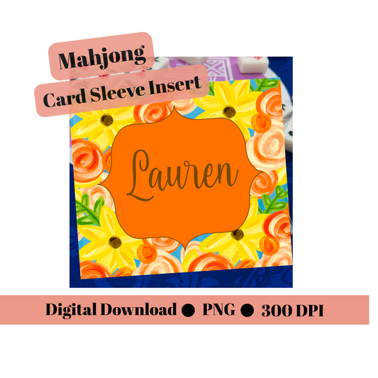 Editable Mahjong Name Card | Canva Template | Printable Sleeve Insert YR