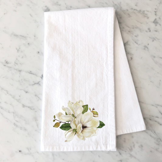 Magnolia Flower Kitchen Towel