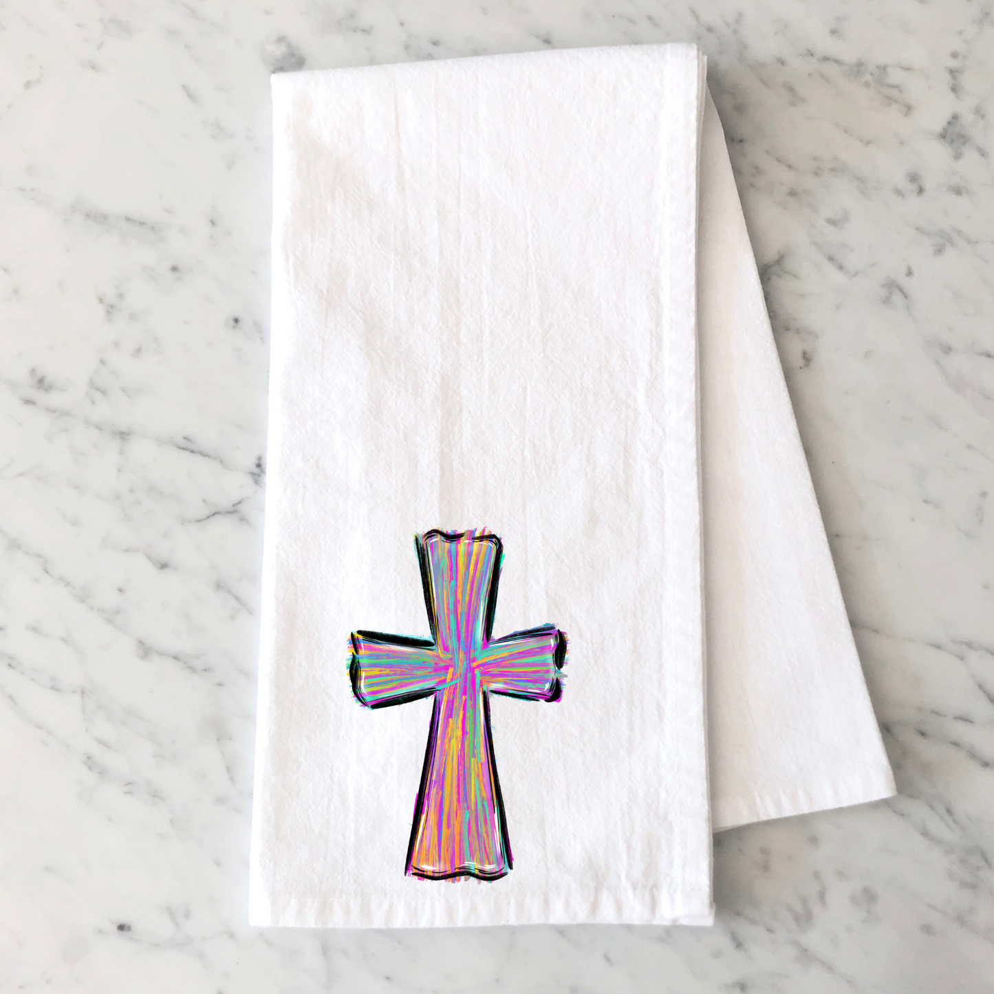 Colorful Cross Kitchen Towel