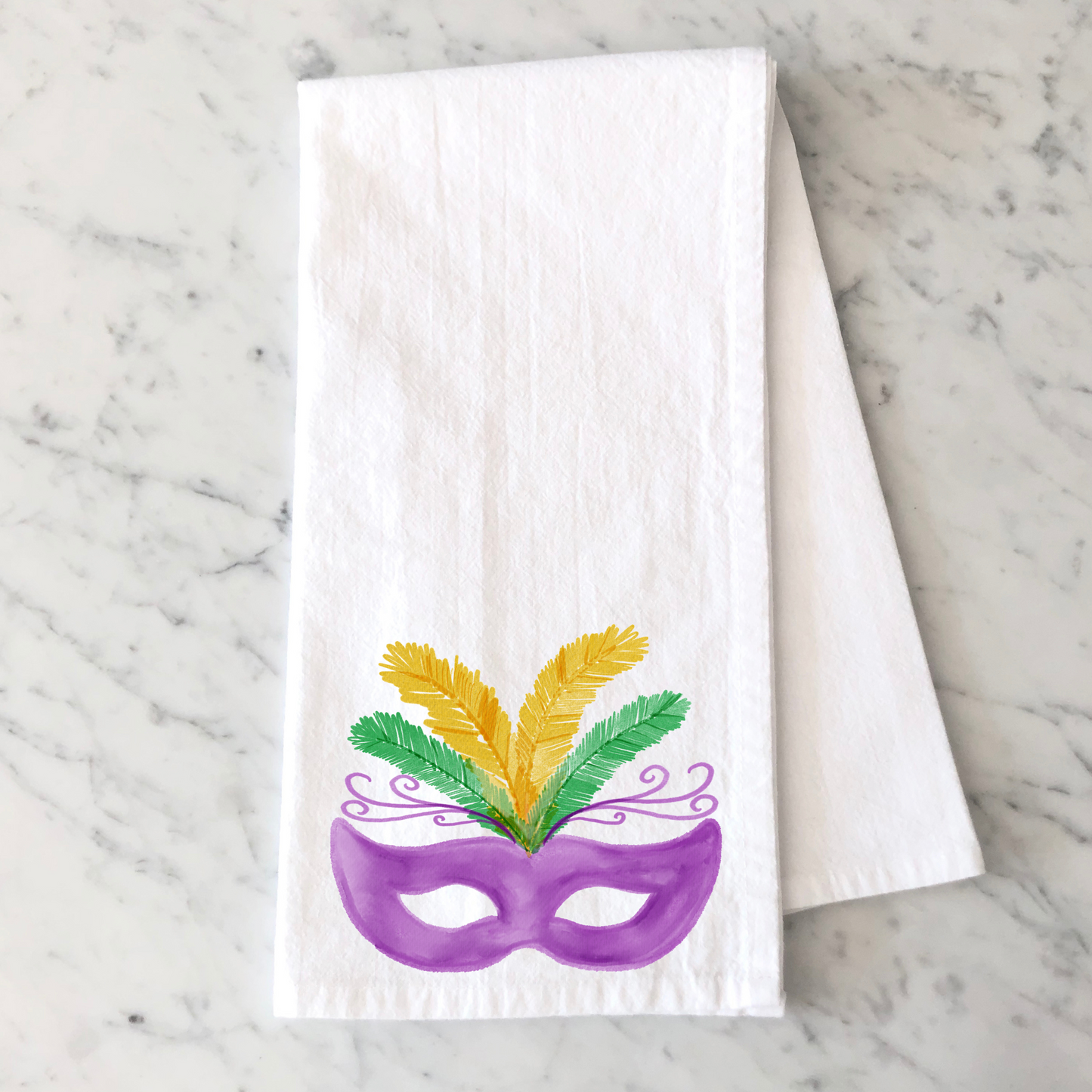 Mardi Gras Mask Towel