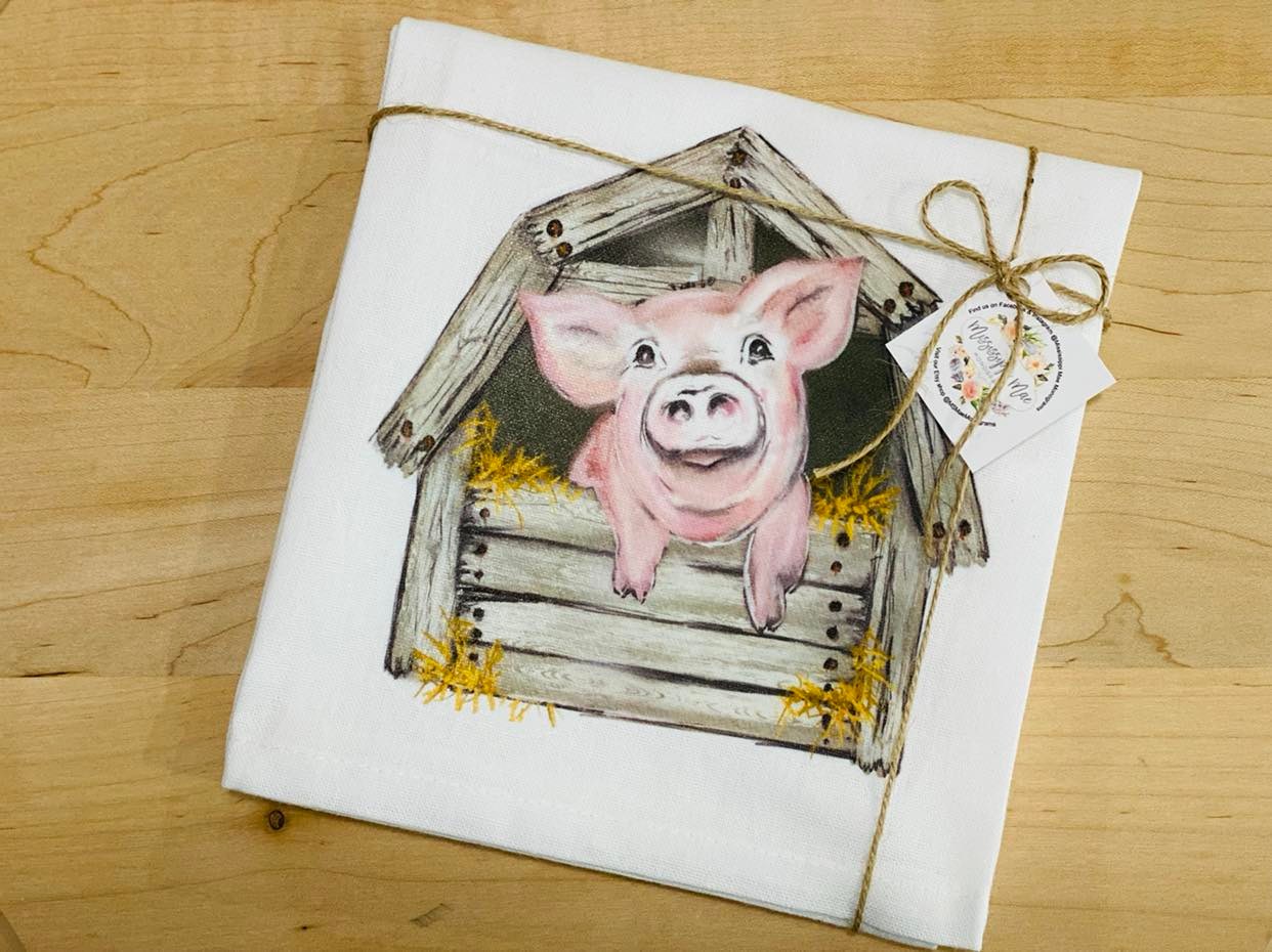 Barn Pig Kitchen Towel