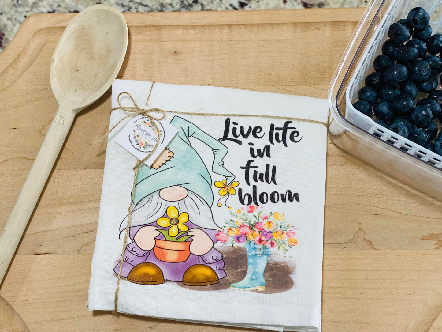 Full Bloom Gnome Towel