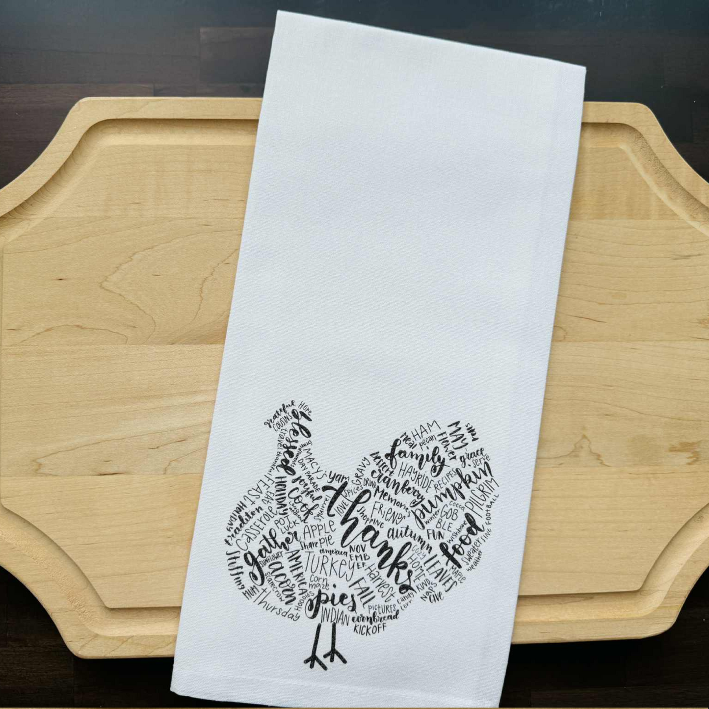 Turkey Words Kitchen Towel