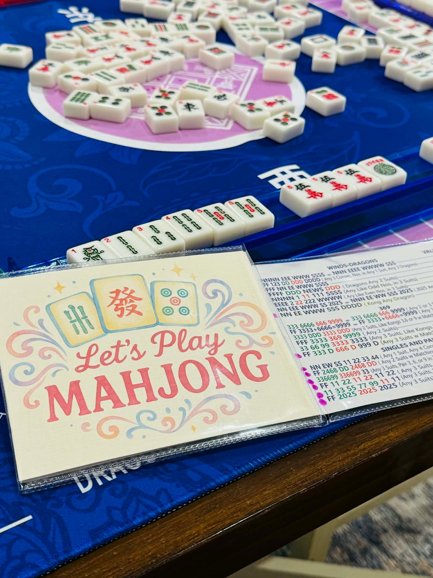 Mahjong Card Sleeve Insert | Fun Mahjong Sayings | NMJL Large Size Fit