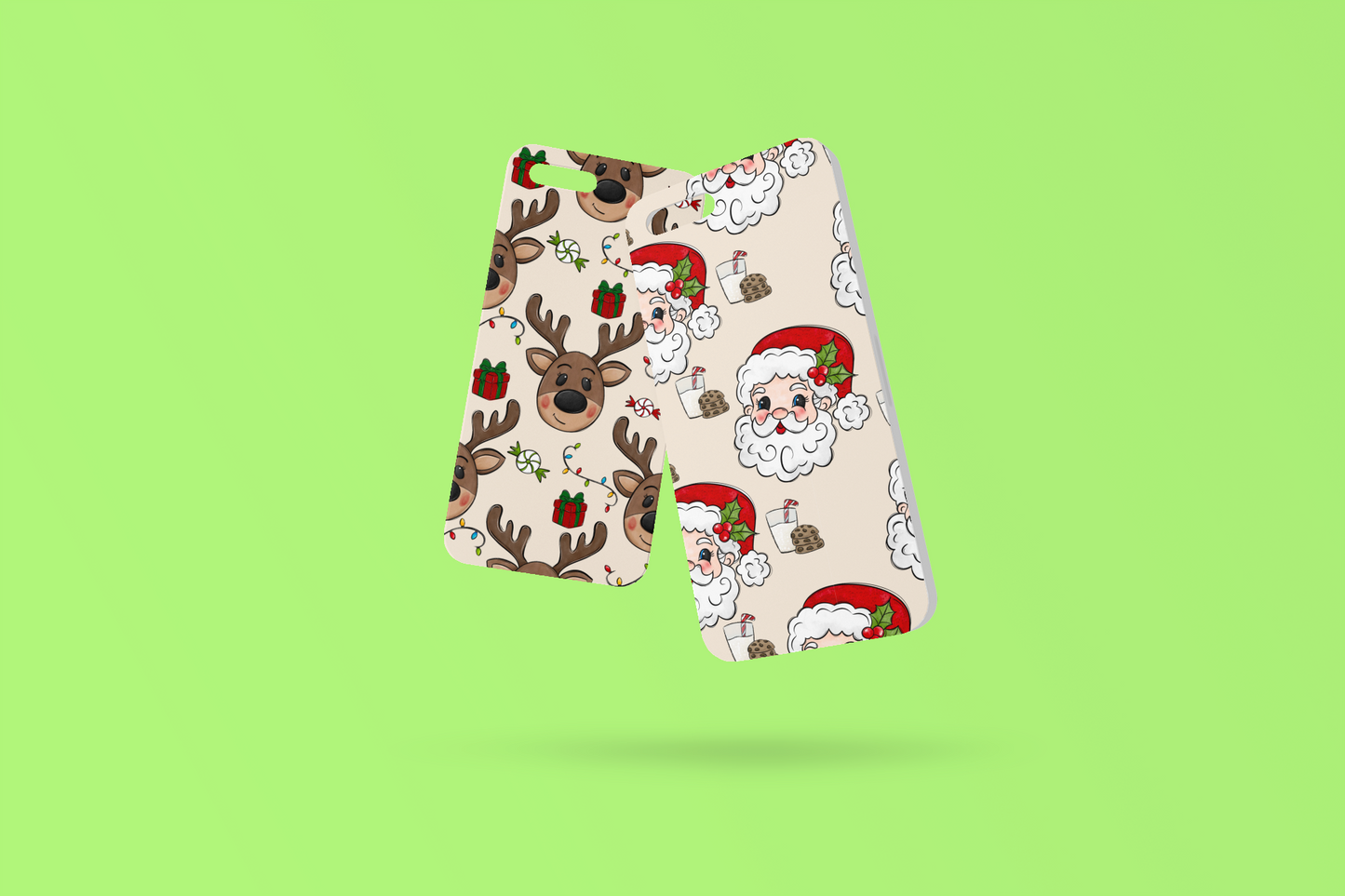 Santa and Reindeer Digital Paper