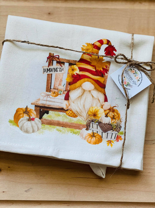 Fall Gnome Kitchen Towel
