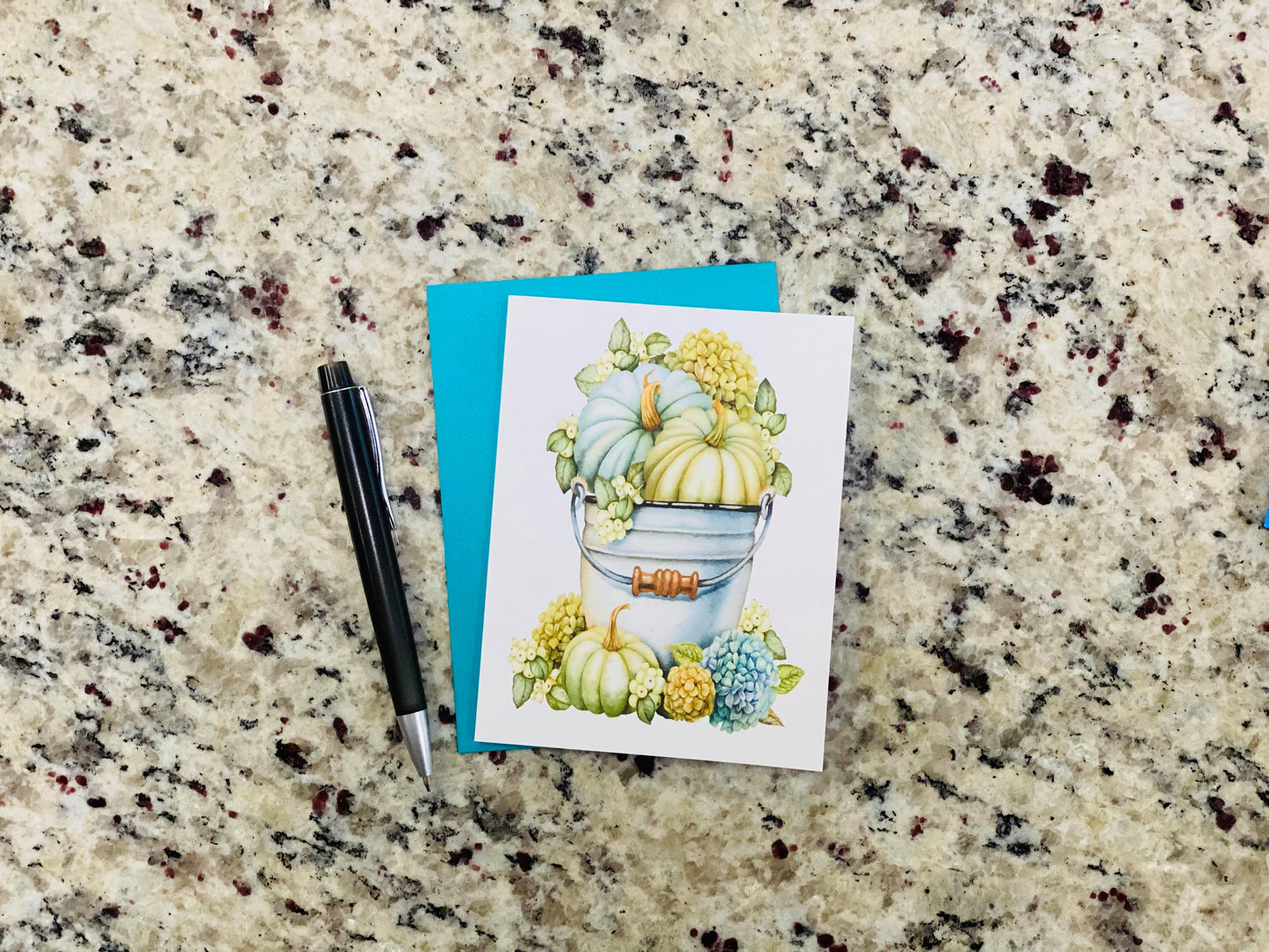 Hydrangea Pumpkin Note Cards (Set of 12)