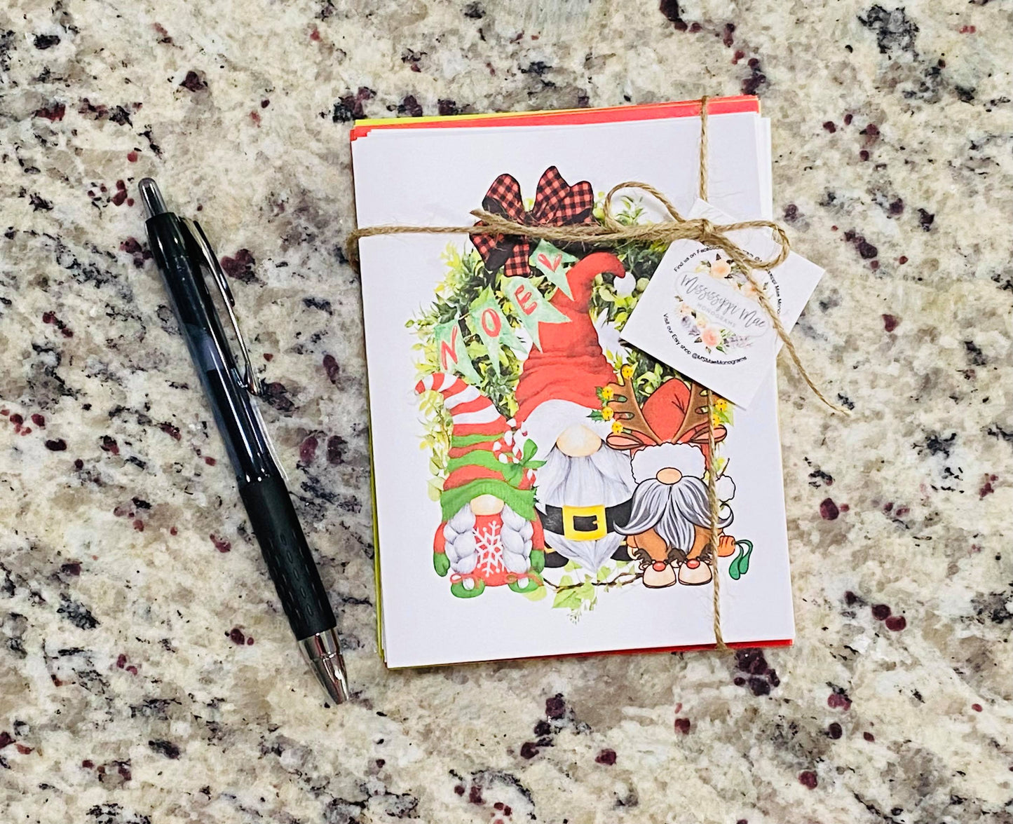 Christmas Gnome Note Cards