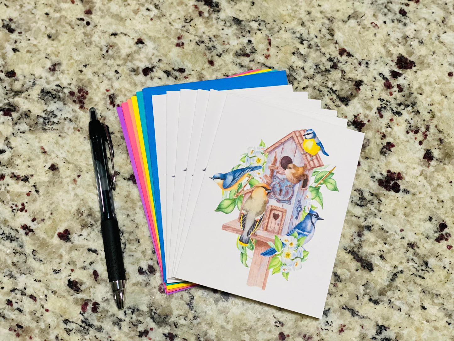 Birdhouse Note Cards (set of 12)