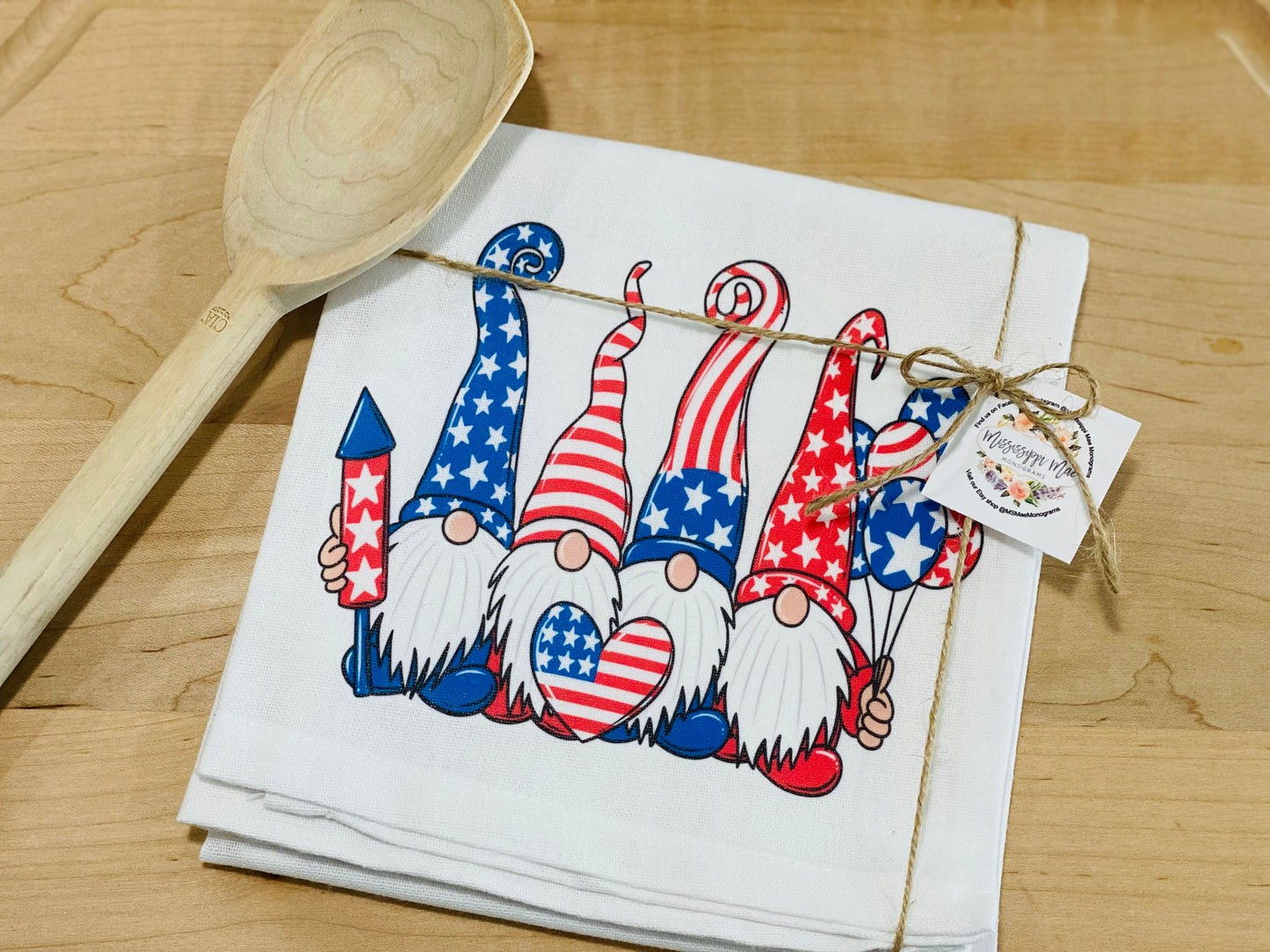 Patriotic Gnome Kitchen Towel