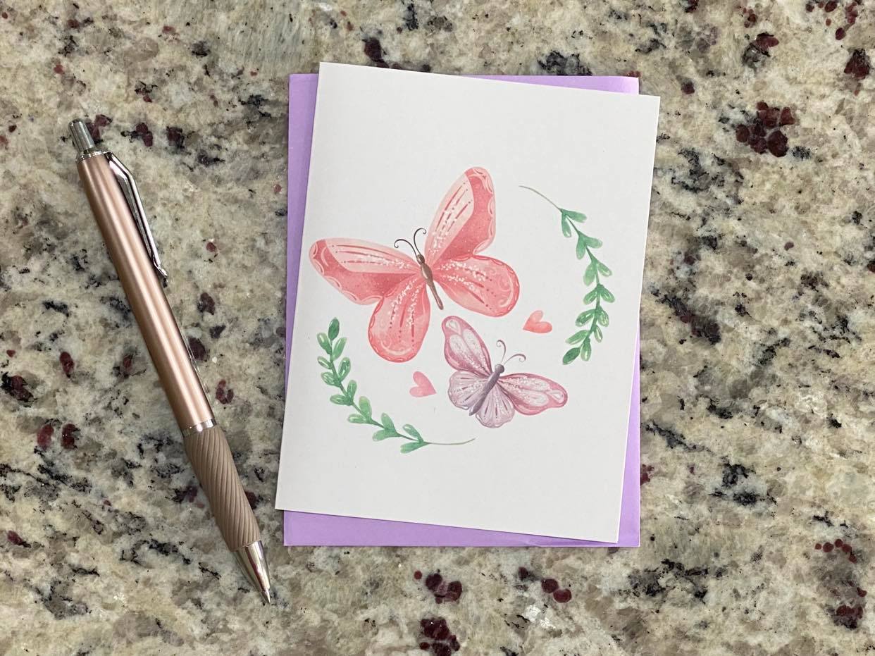 Assorted Butterfly Note Cards (Set of 12)