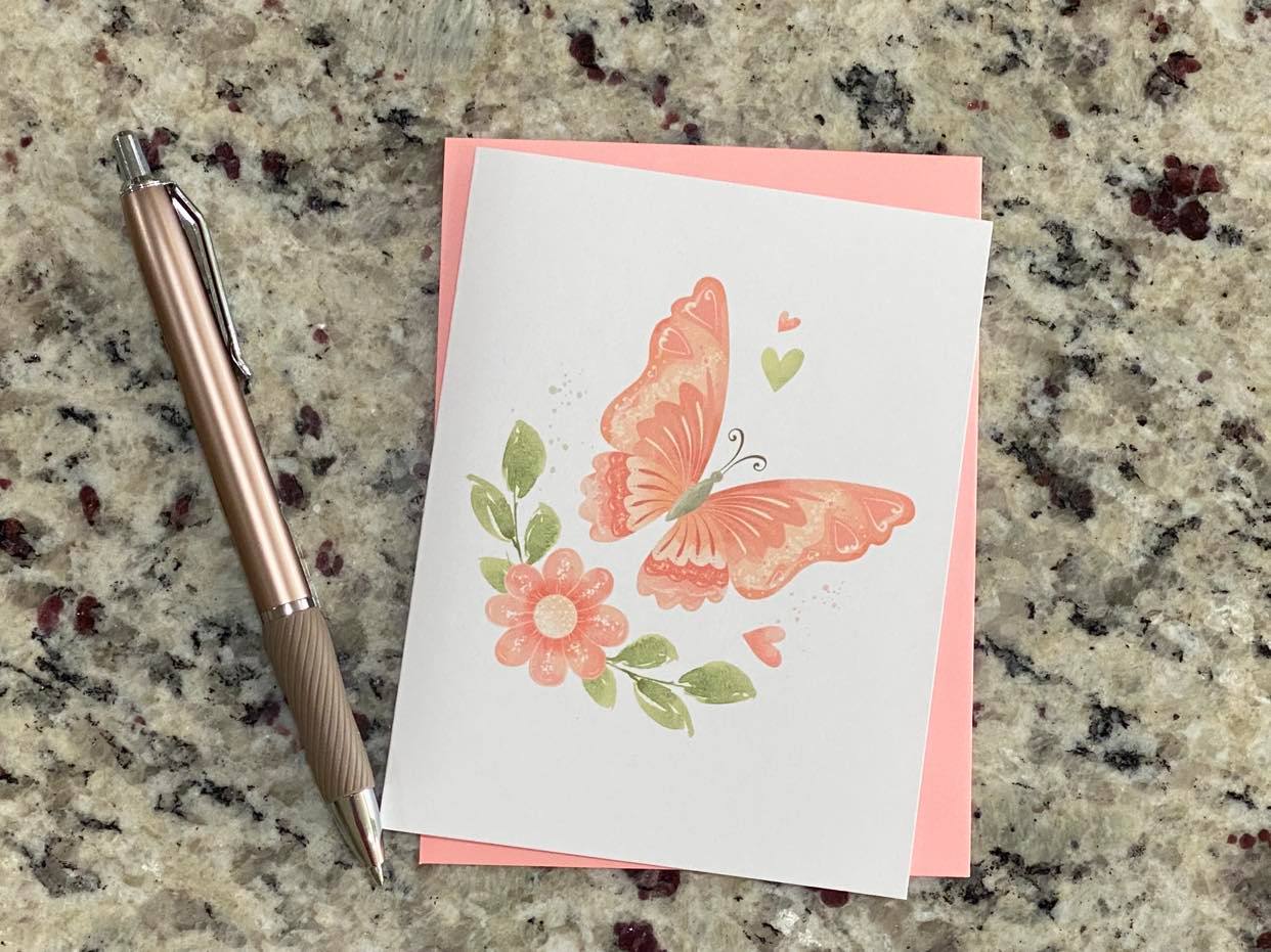 Assorted Butterfly Note Cards (Set of 12)