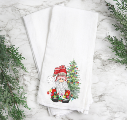 Christmas Tree Gnome Towel