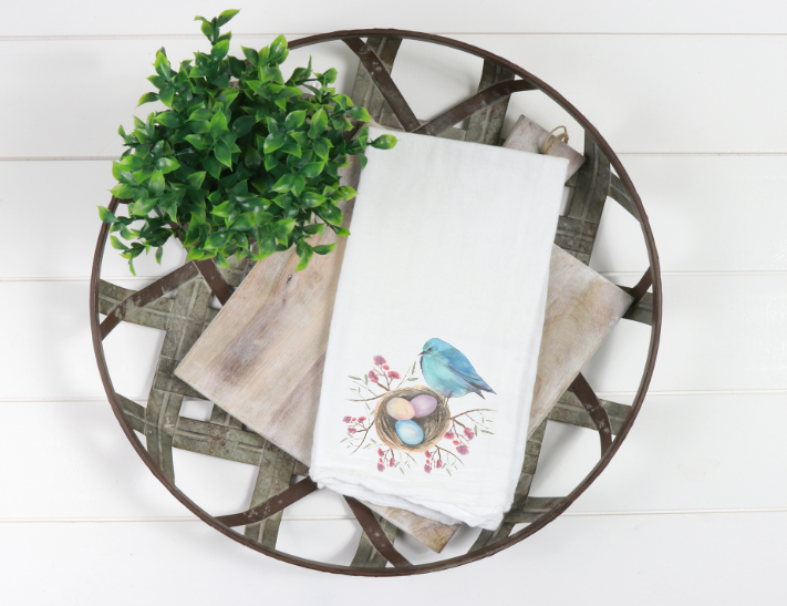 Bird Nest Kitchen Towel