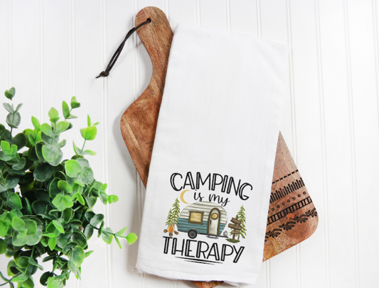 Camping Therapy Kitchen Towel