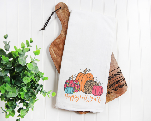Happy Fall Y'all Kitchen Towel