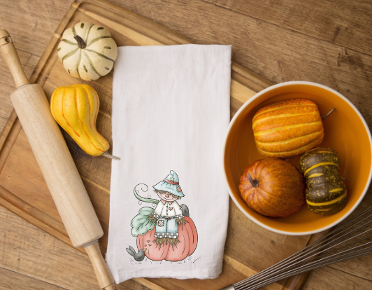 Scarecrow Pumpkin Towel
